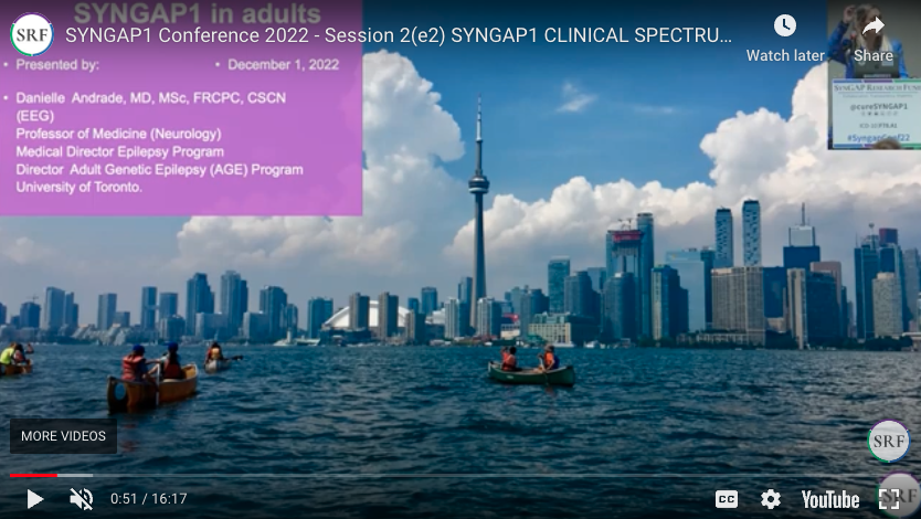 SYNGAP1 Clinical Spectrum in Adults video presentation screenshot
